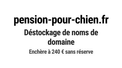 Nom de domaine pension-pour-chien.
