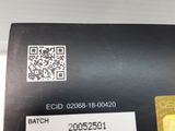 a close up of a credit card with a qr code on it