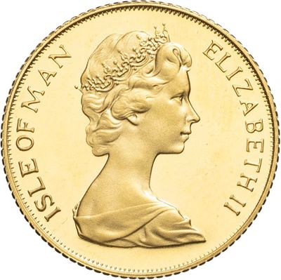 gros plan d'une pièce d'or avec un visage de femme