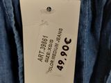 an image of a label on a pair of blue jeans