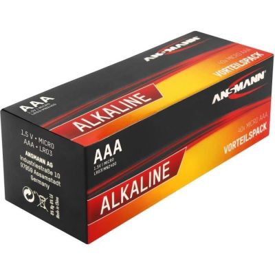 a box of alkaliine batteries on a white background