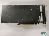 a close up of a video card on a white surface