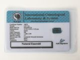 an id card with a picture of a blue diamond on it