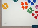 a picture of a painting of flowers on a canvas