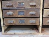 many drawers that are stacked on top of each other
