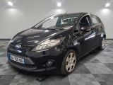 a picture of a black ford fiesta parked on a checkered floor