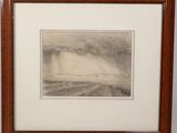 an image of a drawing of a boat in a body of water