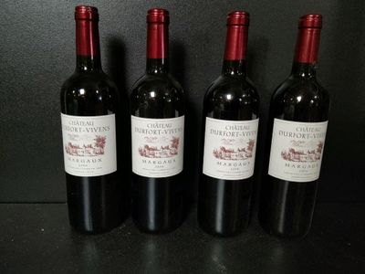 4 bouteilles de vin rouge du Château Durfort-Vivens 2ème GCC… - Photo 1