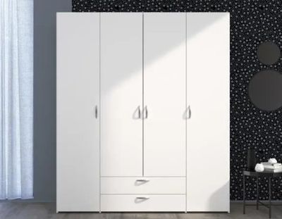 Armoire VARIA PARISOT- Décor blanc - 4 portes battantes + 2 … - Photo 1