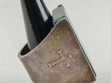 an image of a silver and black ring with a cross on it