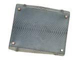 a blue leather wallet with a snake skin pattern on the front