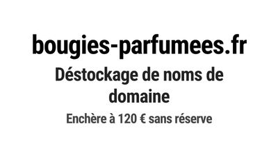 Nom de domaine bougies-parfumees.