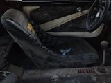 a car that has a steering wheel and a seat in it