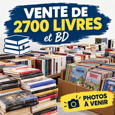 vente de 2 700 livres et bandes dessinées – photos à venir