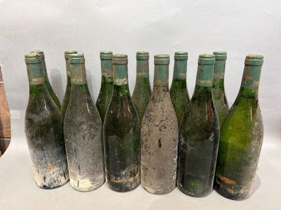 six bouteilles de vin sont alignées sur une table