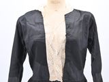 an image of a black dress with a white lace collar