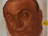 la couverture d'un magazine sur laquelle figure le dessin du visage d'un homme