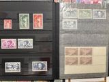 many different types of stamps on display in a case
