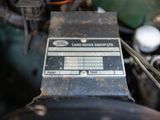 a close up of a car engine with a label on it
