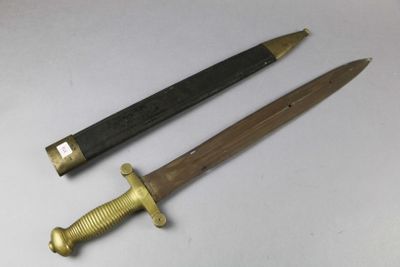 pair of two old and new knives on a white surface