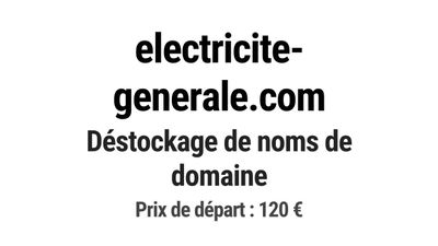 Nom de domaine electricite-generale.
