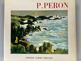 un vieux livre avec une image représentant une plage et un phare