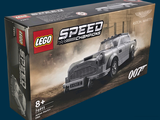 a box of lego speed racing cars on a blue background