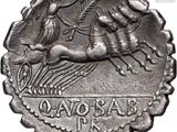 a close up of a silver coin with a horse on it