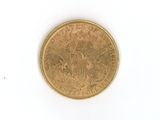 an image of a gold coin on a white surface
