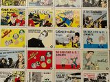 a lot of old comic books on the table