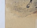 a drawing of a horse that is standing in the dirt