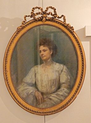 Jules GUILLEMIN Portrait de Gabrielle Maupin Pastel, signé e…