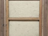 an image of a painting of a window with a wooden frame