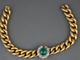 an emerald and diamond necklace, by van cleef