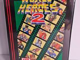 the front cover of a video game box with the title world heroes 2 on it