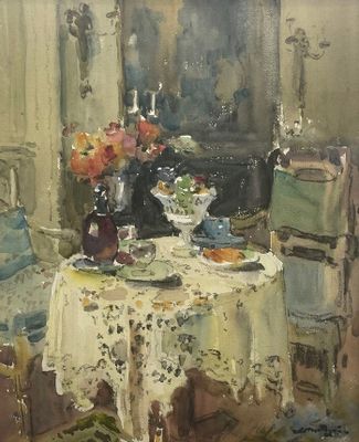 louis agricol montagnÉ 1879 1960 table dressée aqua 77143762