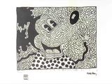 dessin représentant un serpent en noir et blanc, parsemé de points