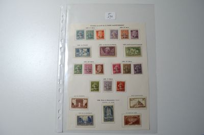 a picture of a collection of stamps on a wall