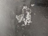 a picture of a skull and crossbone drawn on the ground