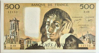 500 francs Pascal 3/2/1977, SUP
