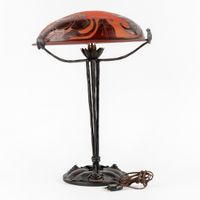 Le Verre Français, Charles Schneider, lampe de table en fer … (photo 4)