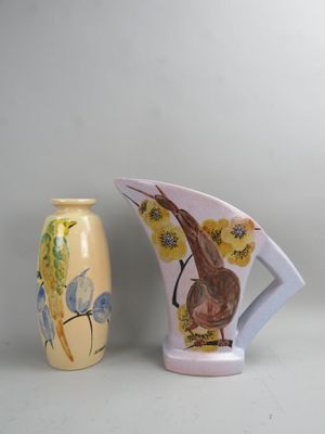 Simone LARRIEU (1912-1996), Vase à décor d'oiseau branché (h…