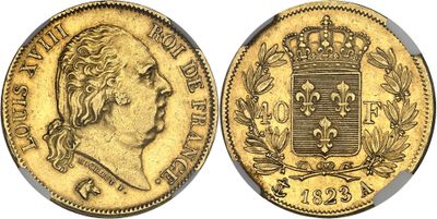a gold sovereign coin with a crown on top of it