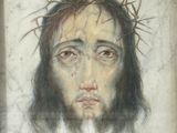 painting of jesus with crown of thorns on his head