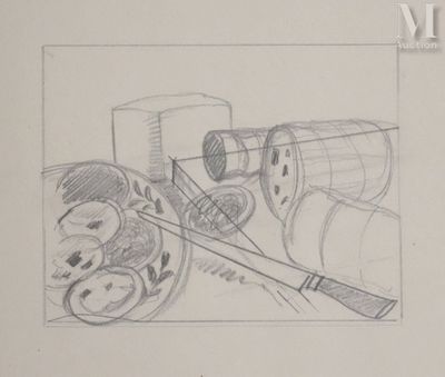 esquisses d'un dessin représentant une locomotive avec une horloge sur la voie ferrée