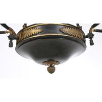 LUSTRE EMPIRE en bronze à double patine à 6 lumières à décor… (photo 6)
