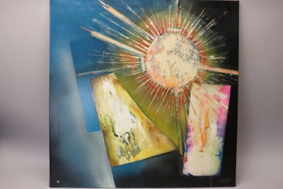 LABAT "Composition abstraite" huile sur toile signée en bas …