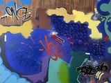 un mur couvert de graffitis