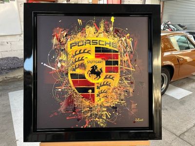 A partir de 10h00 : Tableau LOGO PORSCHE de l'artiste Sylvain BINET. - Photo 1