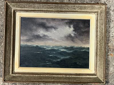 an image of a picture of a painting on a stone wall